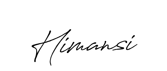 Use a signature maker to create a handwritten signature online. With this signature software, you can design (Antro_Vectra_Bolder) your own signature for name Himansi. Himansi signature style 7 images and pictures png