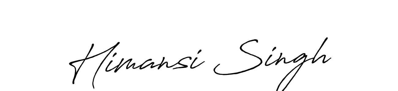 How to make Himansi Singh name signature. Use Antro_Vectra_Bolder style for creating short signs online. This is the latest handwritten sign. Himansi Singh signature style 7 images and pictures png