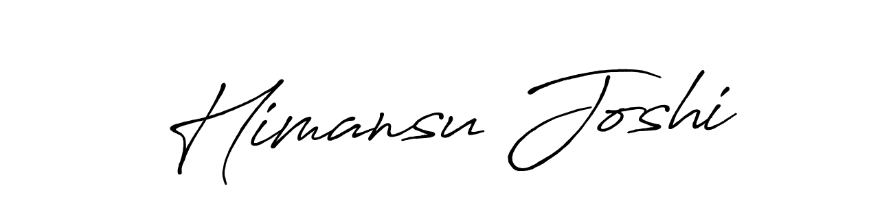 Himansu Joshi stylish signature style. Best Handwritten Sign (Antro_Vectra_Bolder) for my name. Handwritten Signature Collection Ideas for my name Himansu Joshi. Himansu Joshi signature style 7 images and pictures png