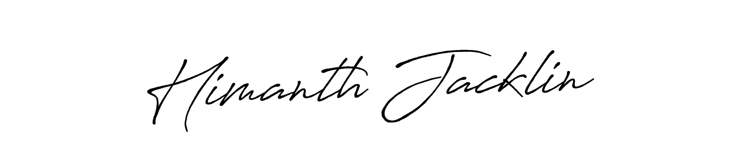 Create a beautiful signature design for name Himanth Jacklin. With this signature (Antro_Vectra_Bolder) fonts, you can make a handwritten signature for free. Himanth Jacklin signature style 7 images and pictures png