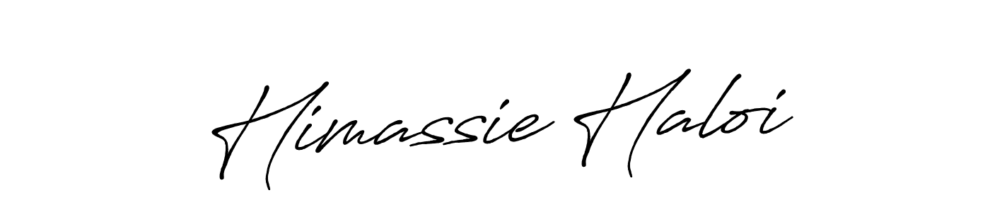 How to make Himassie Haloi name signature. Use Antro_Vectra_Bolder style for creating short signs online. This is the latest handwritten sign. Himassie Haloi signature style 7 images and pictures png