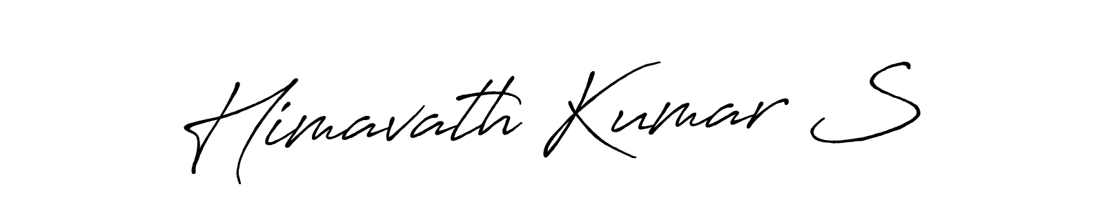 Design your own signature with our free online signature maker. With this signature software, you can create a handwritten (Antro_Vectra_Bolder) signature for name Himavath Kumar S. Himavath Kumar S signature style 7 images and pictures png