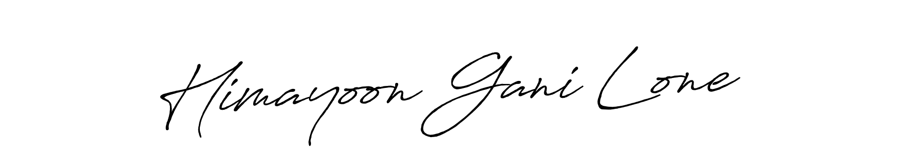 Make a beautiful signature design for name Himayoon Gani Lone. With this signature (Antro_Vectra_Bolder) style, you can create a handwritten signature for free. Himayoon Gani Lone signature style 7 images and pictures png