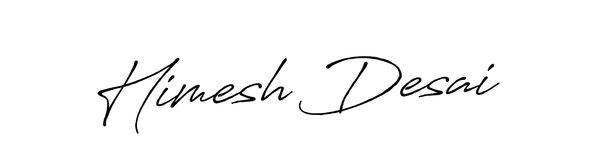 Himesh Desai stylish signature style. Best Handwritten Sign (Antro_Vectra_Bolder) for my name. Handwritten Signature Collection Ideas for my name Himesh Desai. Himesh Desai signature style 7 images and pictures png