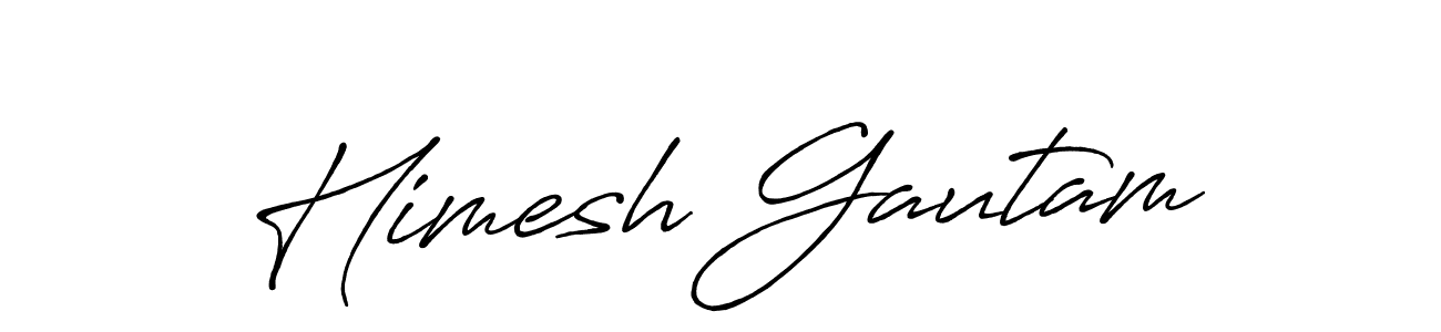 Create a beautiful signature design for name Himesh Gautam. With this signature (Antro_Vectra_Bolder) fonts, you can make a handwritten signature for free. Himesh Gautam signature style 7 images and pictures png