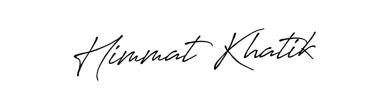 Create a beautiful signature design for name Himmat Khatik. With this signature (Antro_Vectra_Bolder) fonts, you can make a handwritten signature for free. Himmat Khatik signature style 7 images and pictures png