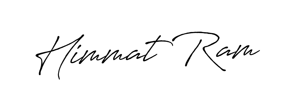 You should practise on your own different ways (Antro_Vectra_Bolder) to write your name (Himmat Ram) in signature. don't let someone else do it for you. Himmat Ram signature style 7 images and pictures png