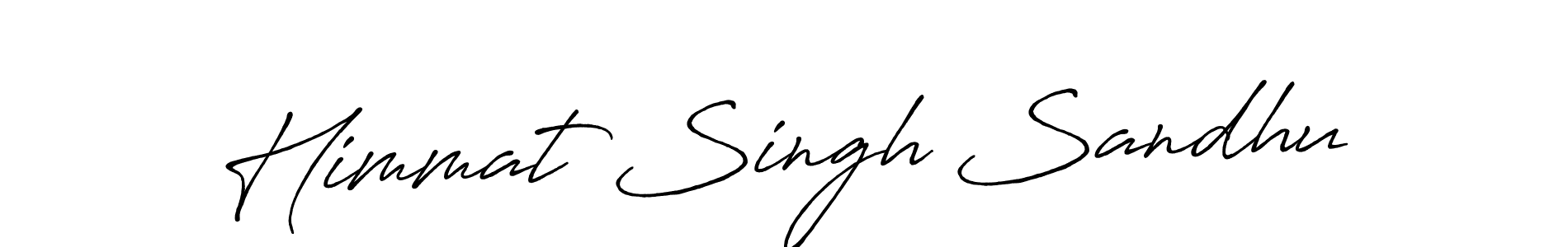 How to make Himmat Singh Sandhu name signature. Use Antro_Vectra_Bolder style for creating short signs online. This is the latest handwritten sign. Himmat Singh Sandhu signature style 7 images and pictures png