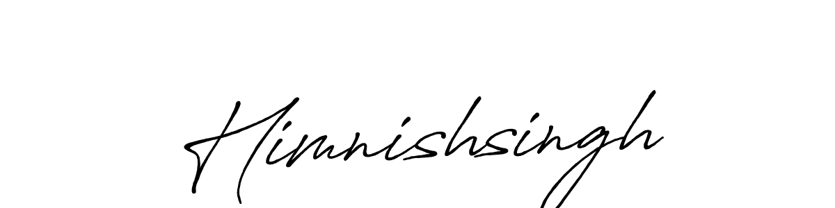 Make a beautiful signature design for name Himnishsingh. With this signature (Antro_Vectra_Bolder) style, you can create a handwritten signature for free. Himnishsingh signature style 7 images and pictures png