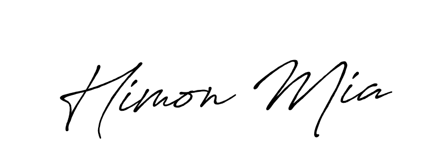 How to make Himon Mia name signature. Use Antro_Vectra_Bolder style for creating short signs online. This is the latest handwritten sign. Himon Mia signature style 7 images and pictures png