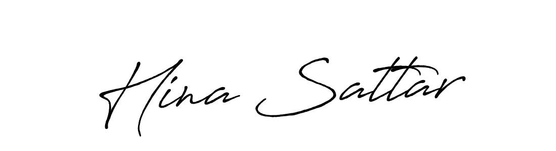 Make a beautiful signature design for name Hina Sattar. With this signature (Antro_Vectra_Bolder) style, you can create a handwritten signature for free. Hina Sattar signature style 7 images and pictures png