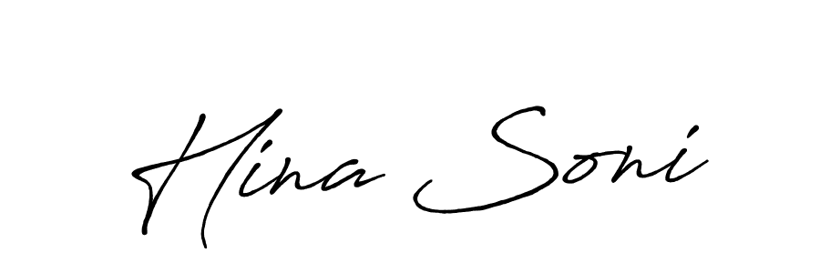 Use a signature maker to create a handwritten signature online. With this signature software, you can design (Antro_Vectra_Bolder) your own signature for name Hina Soni. Hina Soni signature style 7 images and pictures png