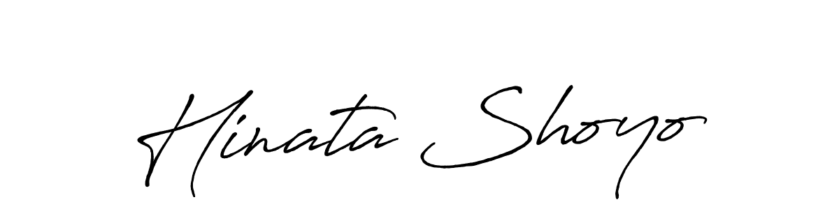 Create a beautiful signature design for name Hinata Shoyo. With this signature (Antro_Vectra_Bolder) fonts, you can make a handwritten signature for free. Hinata Shoyo signature style 7 images and pictures png