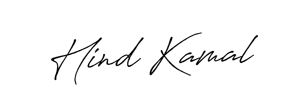 Hind Kamal stylish signature style. Best Handwritten Sign (Antro_Vectra_Bolder) for my name. Handwritten Signature Collection Ideas for my name Hind Kamal. Hind Kamal signature style 7 images and pictures png