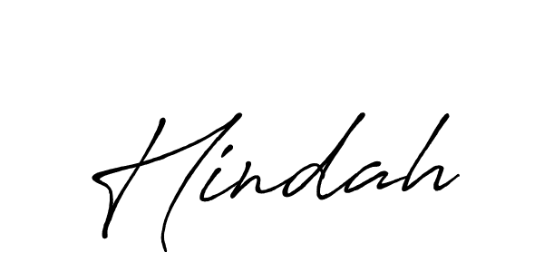 Create a beautiful signature design for name Hindah. With this signature (Antro_Vectra_Bolder) fonts, you can make a handwritten signature for free. Hindah signature style 7 images and pictures png