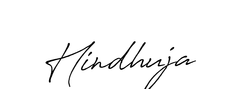 How to make Hindhuja name signature. Use Antro_Vectra_Bolder style for creating short signs online. This is the latest handwritten sign. Hindhuja signature style 7 images and pictures png