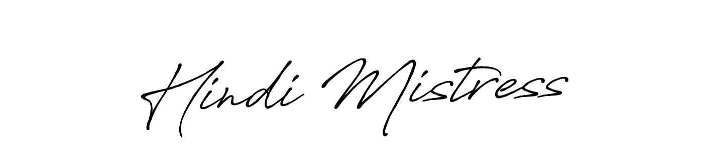 You can use this online signature creator to create a handwritten signature for the name Hindi Mistress. This is the best online autograph maker. Hindi Mistress signature style 7 images and pictures png