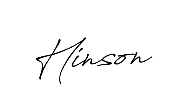 Use a signature maker to create a handwritten signature online. With this signature software, you can design (Antro_Vectra_Bolder) your own signature for name Hinson. Hinson signature style 7 images and pictures png