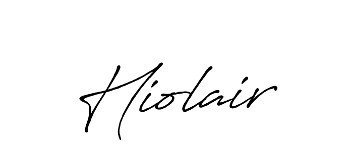 Use a signature maker to create a handwritten signature online. With this signature software, you can design (Antro_Vectra_Bolder) your own signature for name Hiolair. Hiolair signature style 7 images and pictures png