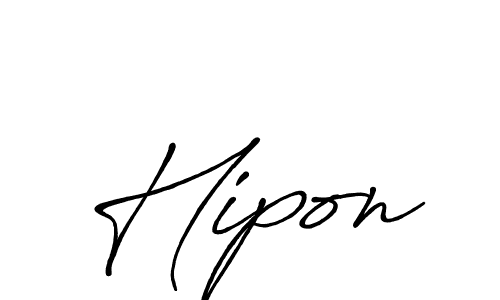 You should practise on your own different ways (Antro_Vectra_Bolder) to write your name (Hipon) in signature. don't let someone else do it for you. Hipon signature style 7 images and pictures png