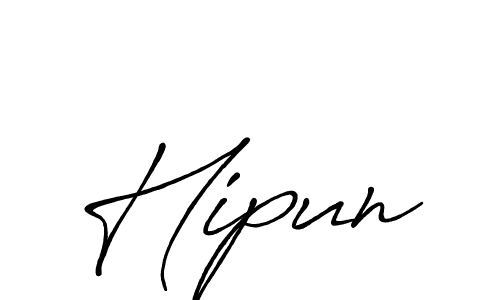 How to make Hipun name signature. Use Antro_Vectra_Bolder style for creating short signs online. This is the latest handwritten sign. Hipun signature style 7 images and pictures png