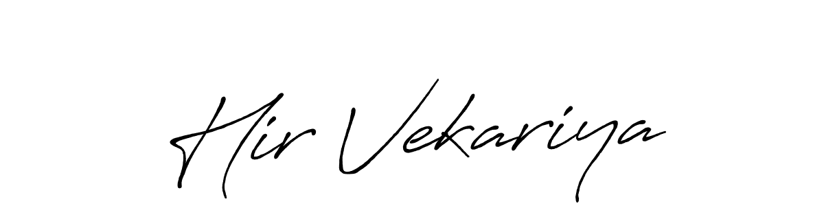 Once you've used our free online signature maker to create your best signature Antro_Vectra_Bolder style, it's time to enjoy all of the benefits that Hir Vekariya name signing documents. Hir Vekariya signature style 7 images and pictures png