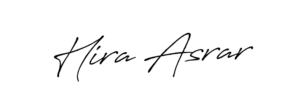 Create a beautiful signature design for name Hira Asrar. With this signature (Antro_Vectra_Bolder) fonts, you can make a handwritten signature for free. Hira Asrar signature style 7 images and pictures png