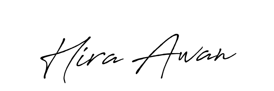 Also we have Hira Awan name is the best signature style. Create professional handwritten signature collection using Antro_Vectra_Bolder autograph style. Hira Awan signature style 7 images and pictures png