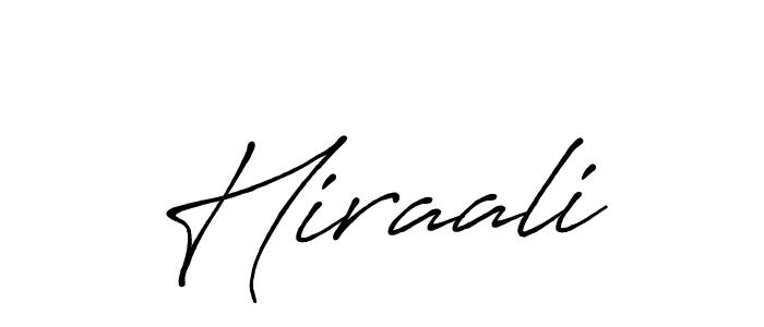 Design your own signature with our free online signature maker. With this signature software, you can create a handwritten (Antro_Vectra_Bolder) signature for name Hiraali. Hiraali signature style 7 images and pictures png