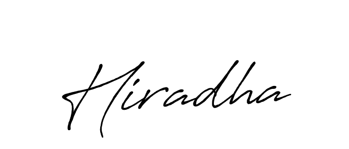 Also we have Hiradha name is the best signature style. Create professional handwritten signature collection using Antro_Vectra_Bolder autograph style. Hiradha signature style 7 images and pictures png