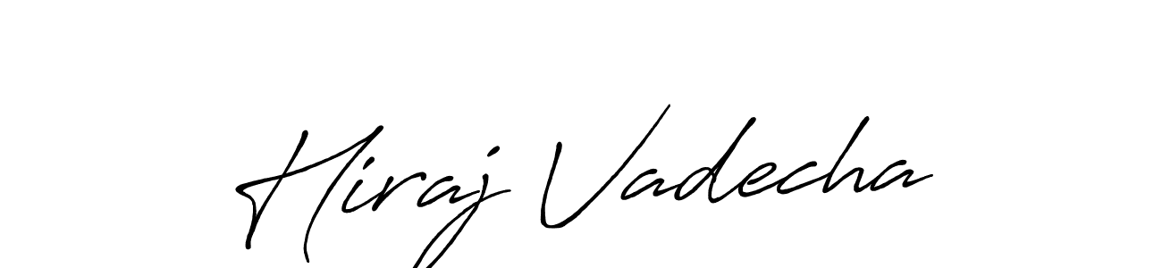 This is the best signature style for the Hiraj Vadecha name. Also you like these signature font (Antro_Vectra_Bolder). Mix name signature. Hiraj Vadecha signature style 7 images and pictures png