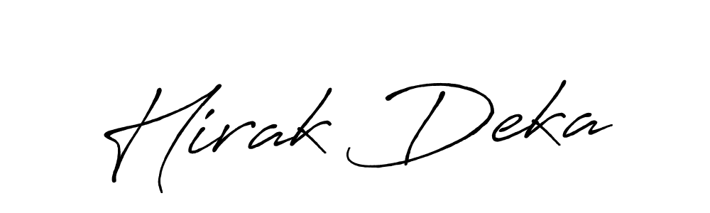 Design your own signature with our free online signature maker. With this signature software, you can create a handwritten (Antro_Vectra_Bolder) signature for name Hirak Deka. Hirak Deka signature style 7 images and pictures png
