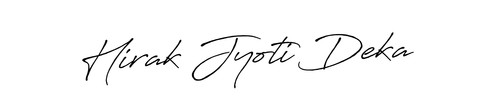 Create a beautiful signature design for name Hirak Jyoti Deka. With this signature (Antro_Vectra_Bolder) fonts, you can make a handwritten signature for free. Hirak Jyoti Deka signature style 7 images and pictures png