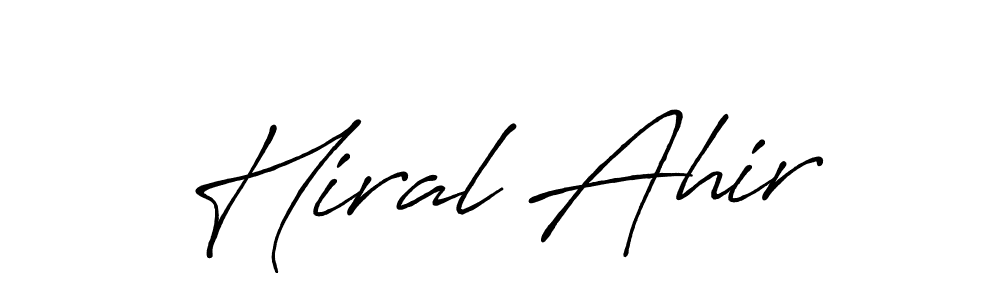 Best and Professional Signature Style for Hiral Ahir. Antro_Vectra_Bolder Best Signature Style Collection. Hiral Ahir signature style 7 images and pictures png