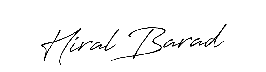 Hiral Barad stylish signature style. Best Handwritten Sign (Antro_Vectra_Bolder) for my name. Handwritten Signature Collection Ideas for my name Hiral Barad. Hiral Barad signature style 7 images and pictures png