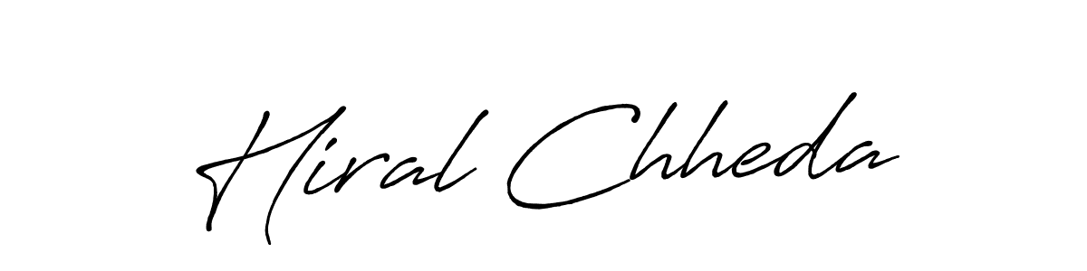 Design your own signature with our free online signature maker. With this signature software, you can create a handwritten (Antro_Vectra_Bolder) signature for name Hiral Chheda. Hiral Chheda signature style 7 images and pictures png