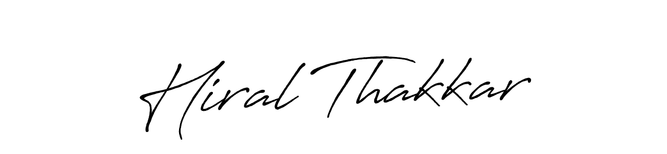 Hiral Thakkar stylish signature style. Best Handwritten Sign (Antro_Vectra_Bolder) for my name. Handwritten Signature Collection Ideas for my name Hiral Thakkar. Hiral Thakkar signature style 7 images and pictures png