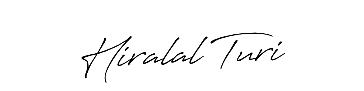 Design your own signature with our free online signature maker. With this signature software, you can create a handwritten (Antro_Vectra_Bolder) signature for name Hiralal Turi. Hiralal Turi signature style 7 images and pictures png