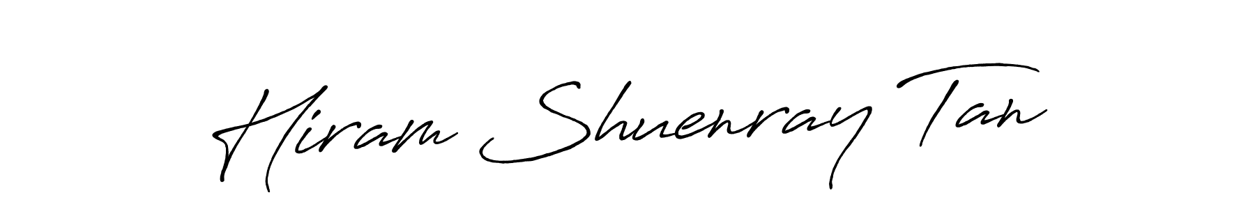 The best way (Antro_Vectra_Bolder) to make a short signature is to pick only two or three words in your name. The name Hiram Shuenray Tan include a total of six letters. For converting this name. Hiram Shuenray Tan signature style 7 images and pictures png