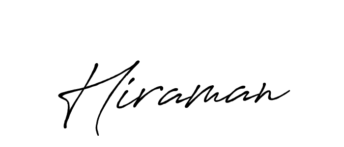 Make a beautiful signature design for name Hiraman. With this signature (Antro_Vectra_Bolder) style, you can create a handwritten signature for free. Hiraman signature style 7 images and pictures png