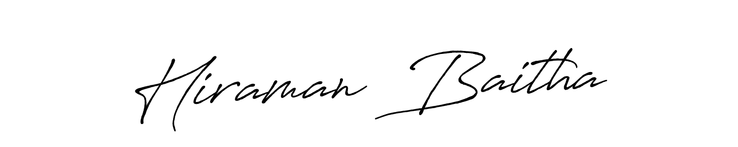 Use a signature maker to create a handwritten signature online. With this signature software, you can design (Antro_Vectra_Bolder) your own signature for name Hiraman  Baitha. Hiraman  Baitha signature style 7 images and pictures png