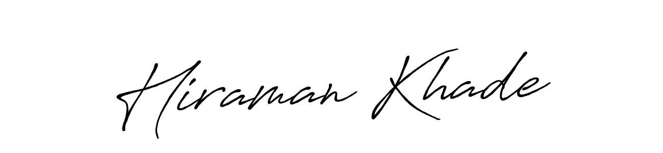 Also we have Hiraman Khade name is the best signature style. Create professional handwritten signature collection using Antro_Vectra_Bolder autograph style. Hiraman Khade signature style 7 images and pictures png