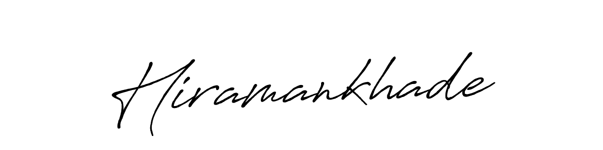 Use a signature maker to create a handwritten signature online. With this signature software, you can design (Antro_Vectra_Bolder) your own signature for name Hiramankhade. Hiramankhade signature style 7 images and pictures png