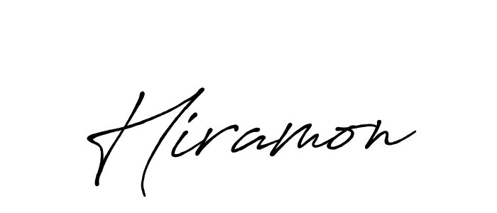 It looks lik you need a new signature style for name Hiramon. Design unique handwritten (Antro_Vectra_Bolder) signature with our free signature maker in just a few clicks. Hiramon signature style 7 images and pictures png