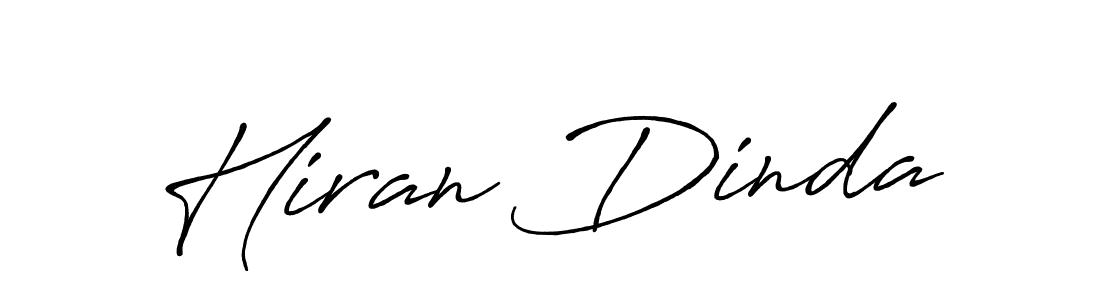 Create a beautiful signature design for name Hiran Dinda. With this signature (Antro_Vectra_Bolder) fonts, you can make a handwritten signature for free. Hiran Dinda signature style 7 images and pictures png