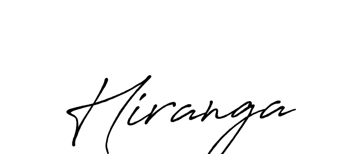 Design your own signature with our free online signature maker. With this signature software, you can create a handwritten (Antro_Vectra_Bolder) signature for name Hiranga. Hiranga signature style 7 images and pictures png