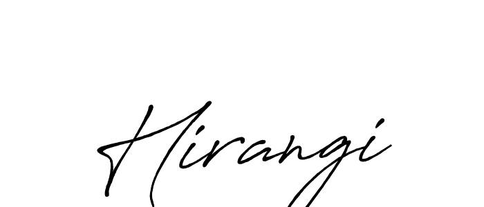 Design your own signature with our free online signature maker. With this signature software, you can create a handwritten (Antro_Vectra_Bolder) signature for name Hirangi. Hirangi signature style 7 images and pictures png