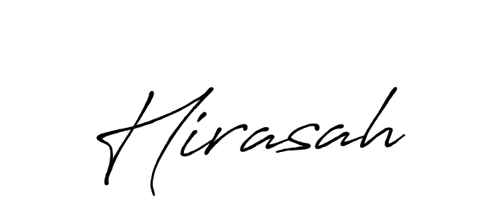 Use a signature maker to create a handwritten signature online. With this signature software, you can design (Antro_Vectra_Bolder) your own signature for name Hirasah. Hirasah signature style 7 images and pictures png