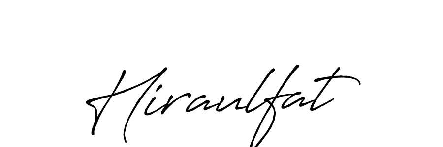 Use a signature maker to create a handwritten signature online. With this signature software, you can design (Antro_Vectra_Bolder) your own signature for name Hiraulfat. Hiraulfat signature style 7 images and pictures png