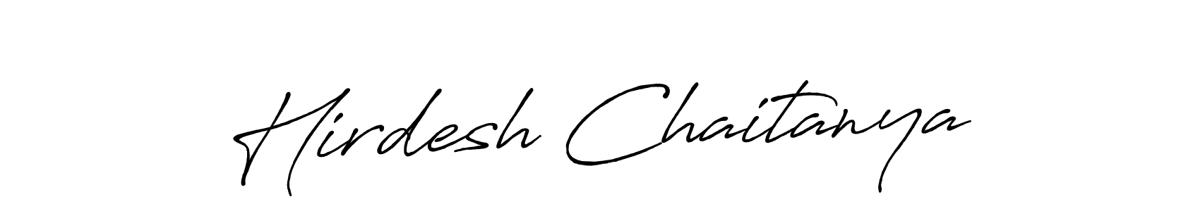 Hirdesh Chaitanya stylish signature style. Best Handwritten Sign (Antro_Vectra_Bolder) for my name. Handwritten Signature Collection Ideas for my name Hirdesh Chaitanya. Hirdesh Chaitanya signature style 7 images and pictures png